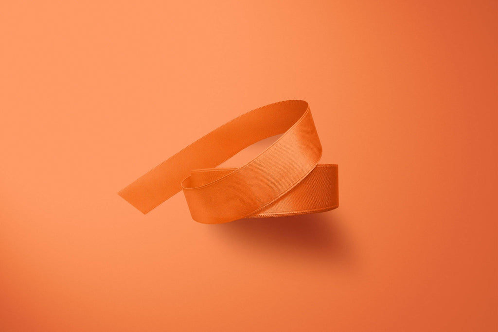 Flo Orange 3m Double-Satin Ribbon - Storigraphic | Crafted Paper Goods