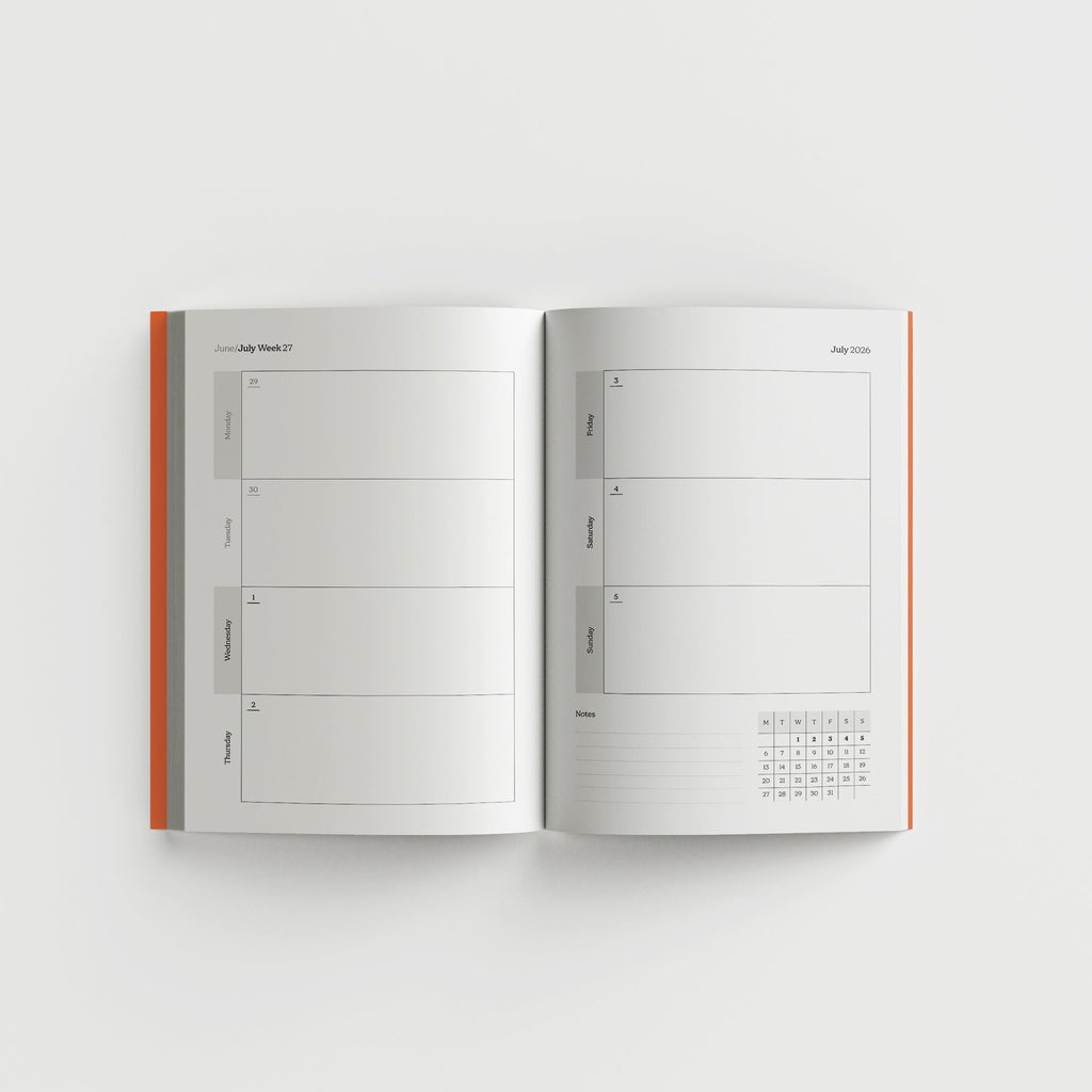 New product range: weekly diaries