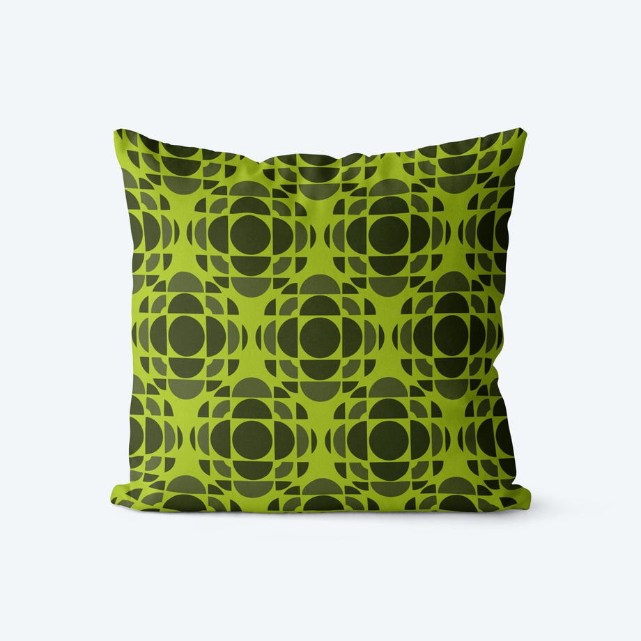Boho Green — Seventies Series — Cotton 70s Cushion – Storigraphic