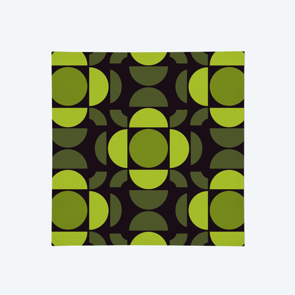 Boho Green 3 Table Napkins — Seventies Series — Set of Two - Storigraphic