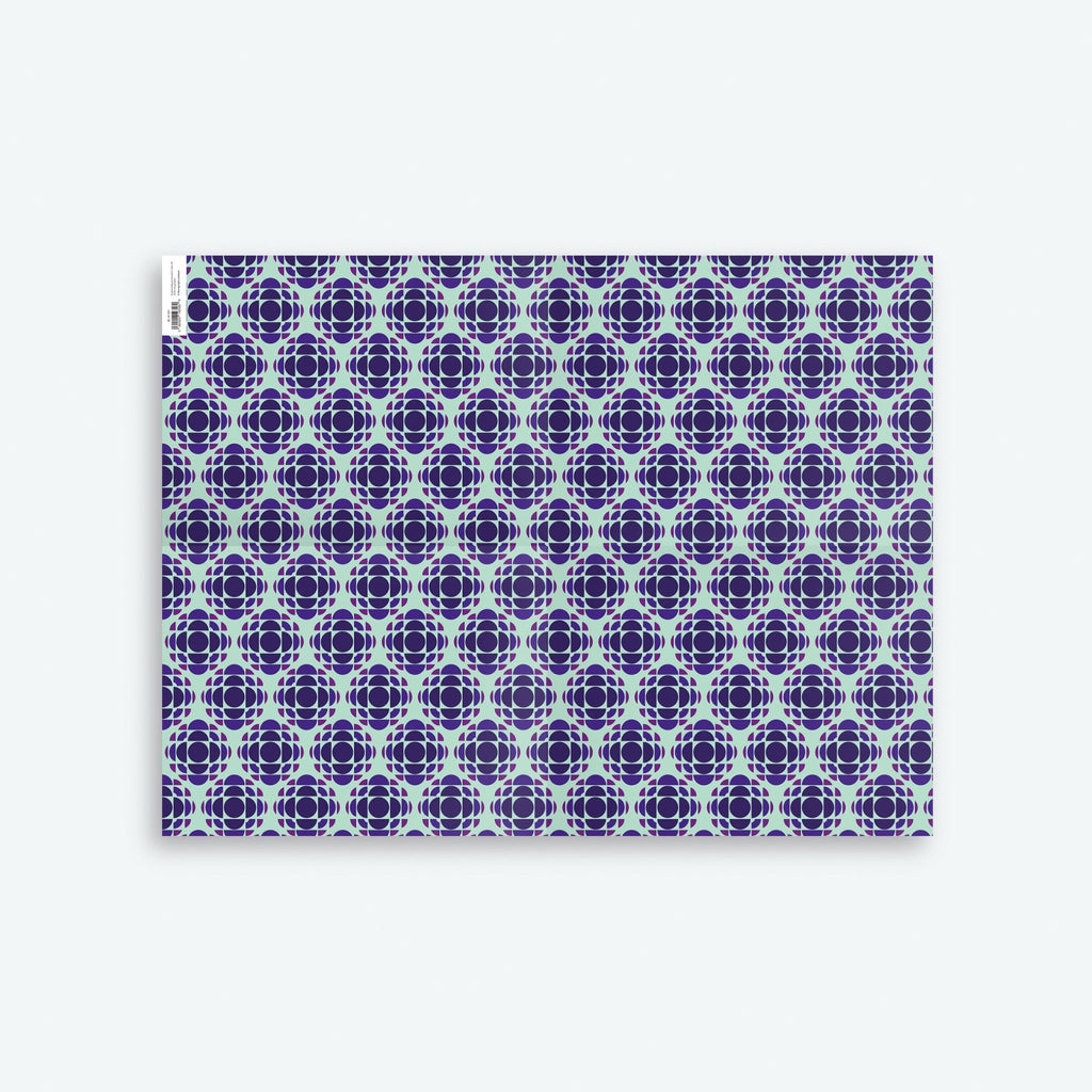 Boho Purple 2 — Seventies Series — 70s Wrapping Paper and Gift Tag Set - Storigraphic