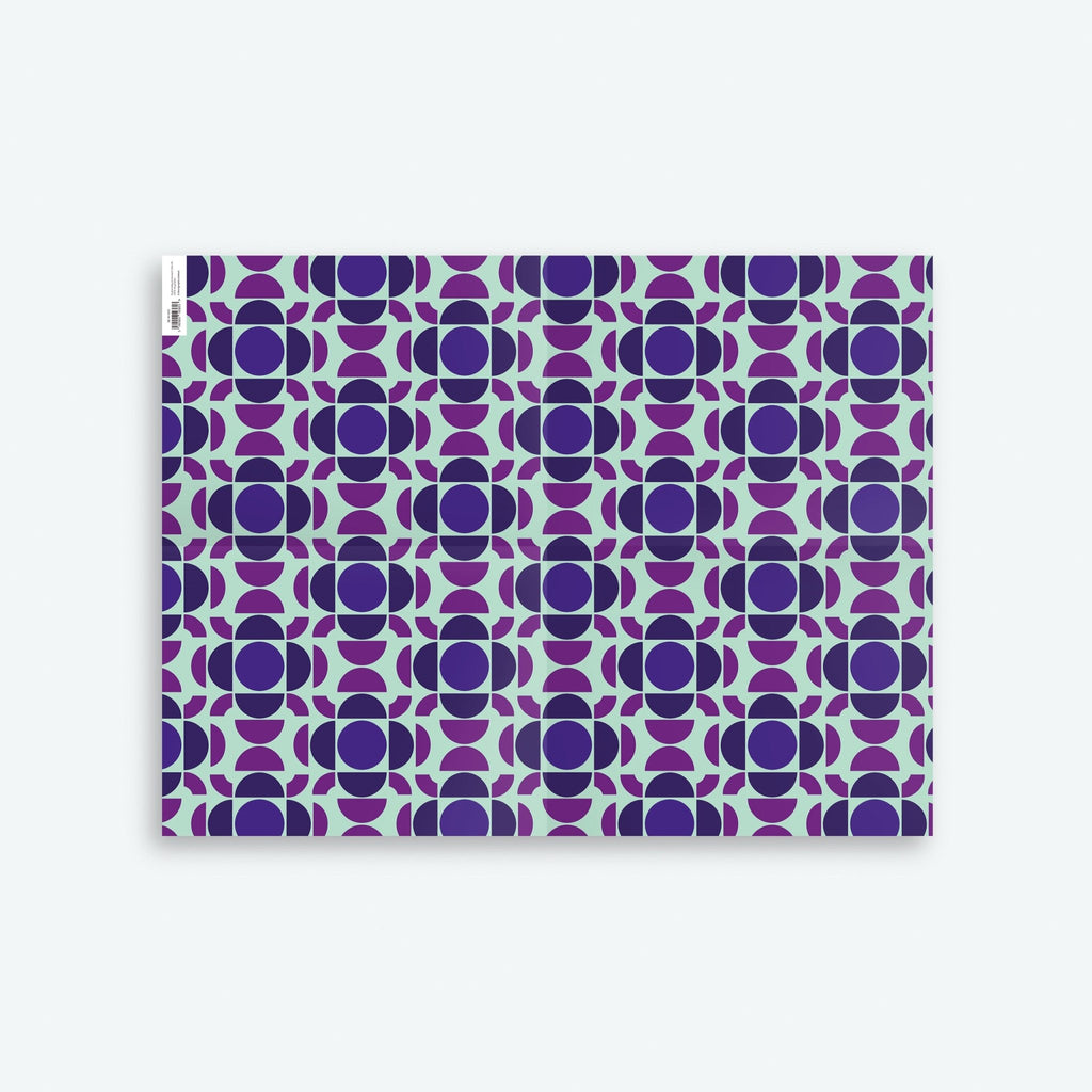 Boho Purple 3 — Seventies Series — 70s Wrapping Paper and Gift Tag Set - Storigraphic