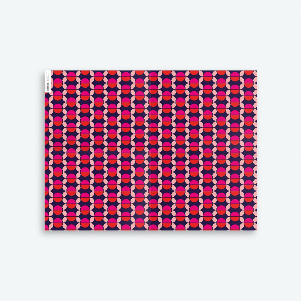 Boho Red 6 — Seventies Series — 70s Wrapping Paper and Gift Tag Set - Storigraphic