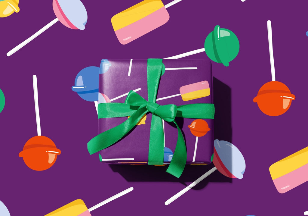 Lollipops — Sweeeet Series — Wrapping Paper and Gift Tag Set - Storigraphic