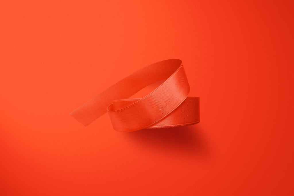 Neon Orange 3m Double - Satin Ribbon - Storigraphic