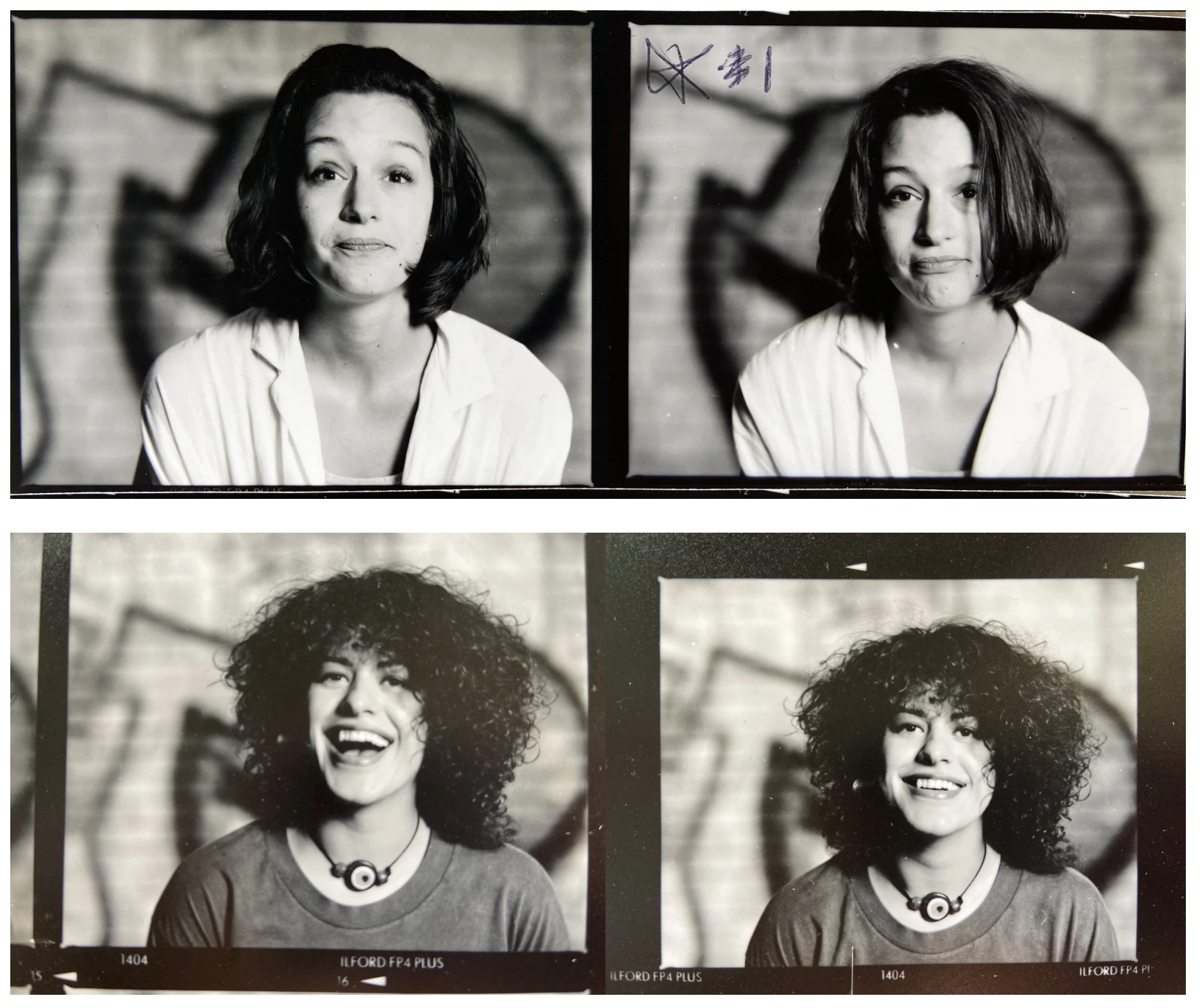 Nic and Roz as first-year students at art school
