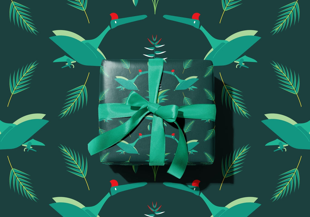 Pterodactyl Dinosaurs — Roarsome Series — Wrapping Paper and Gift Tag Set - Storigraphic