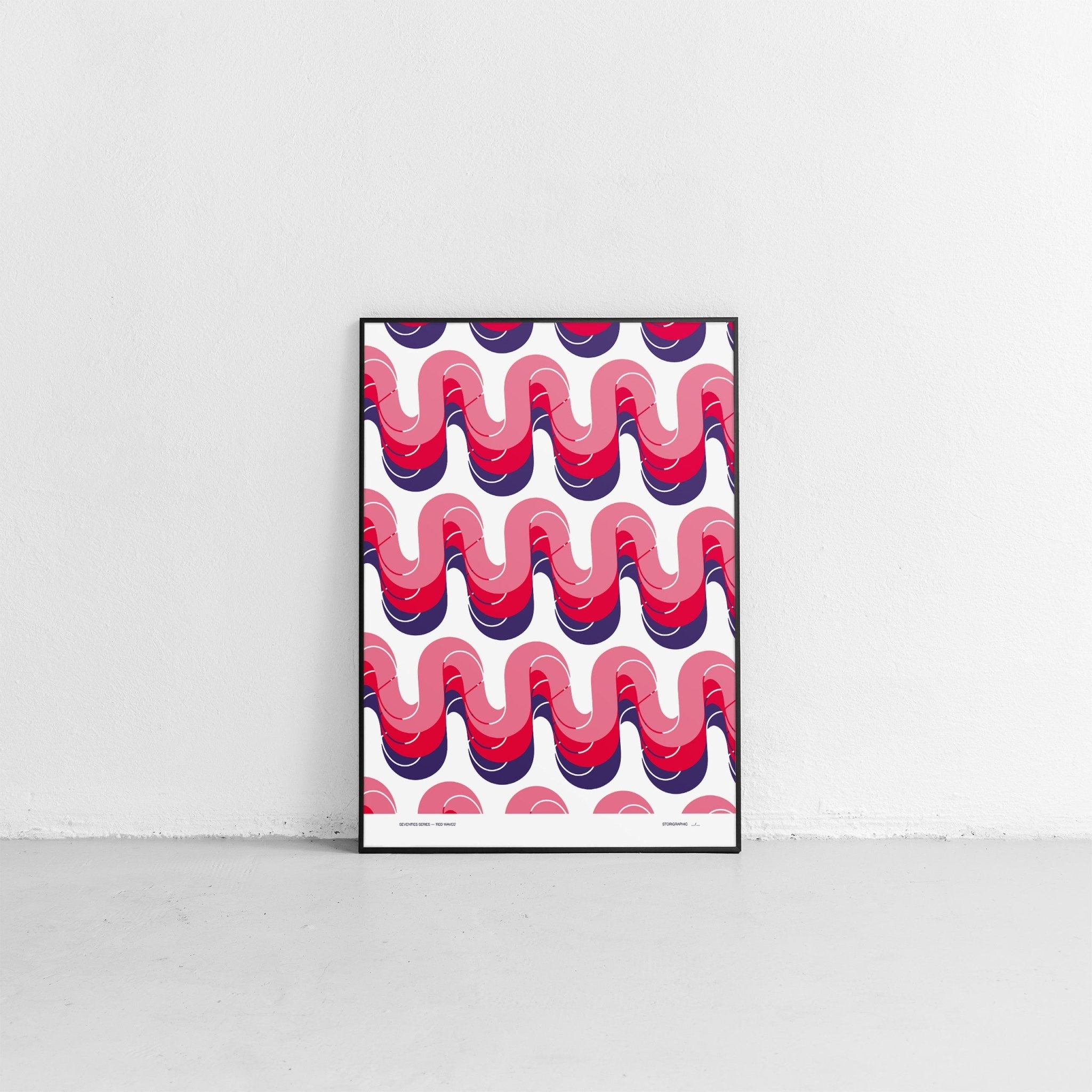 70s Red Pattern Red Wave — Boho Red from the Seventies Series — 70s Bold Pattern Limit ...