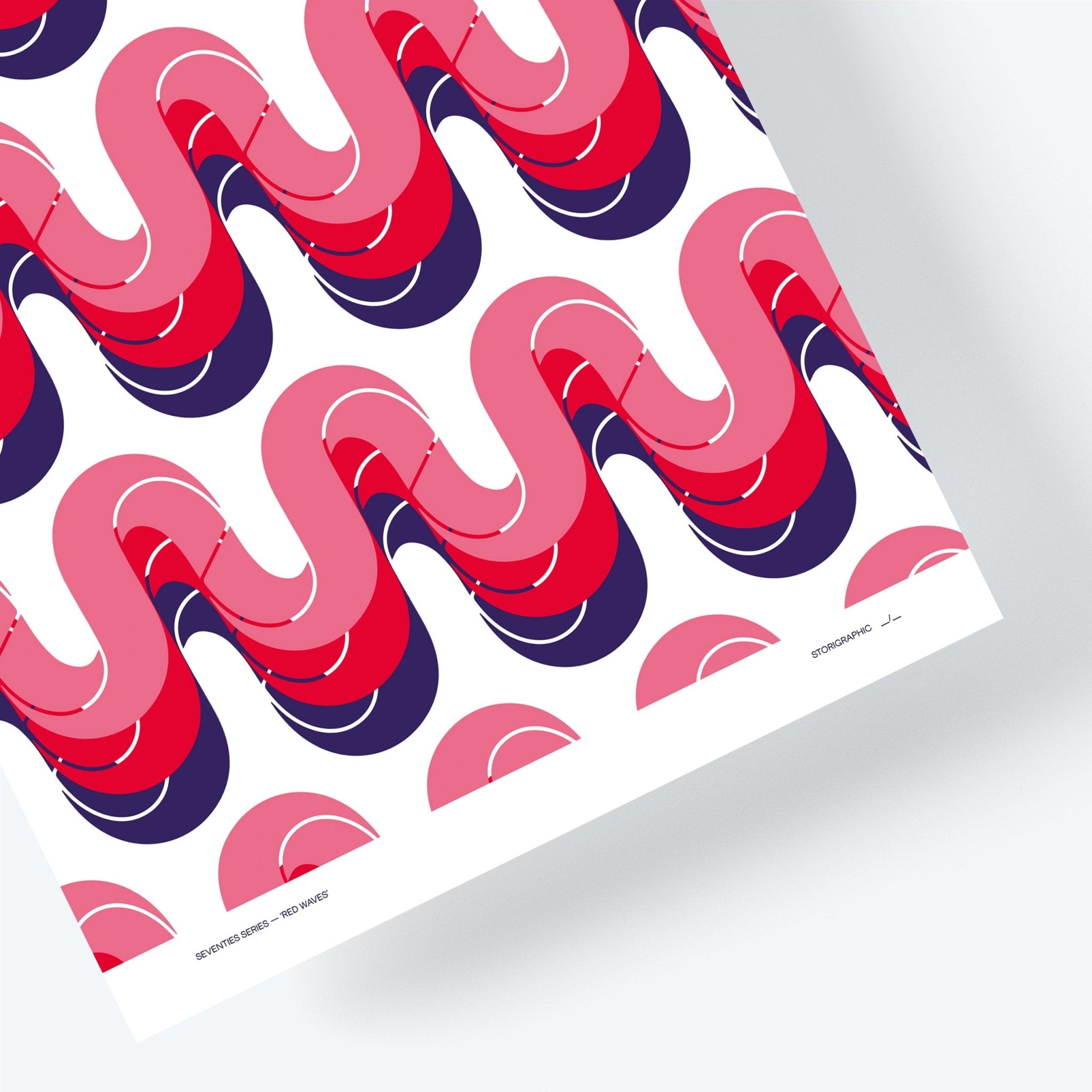 70s Red Pattern Red Wave — Boho Red from the Seventies Series — 70s Bold Pattern Limit ...