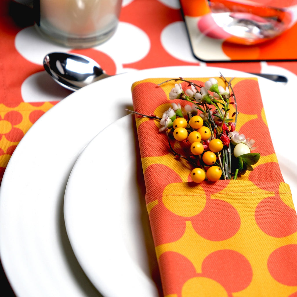 Saffron Table Napkins — Storigraphic x Hornsea®, 'Originals/Moderns' Collection — Set of Two - Storigraphic