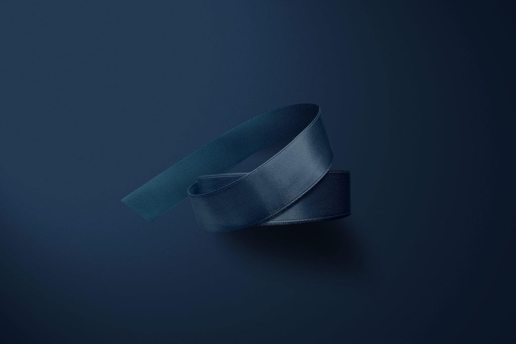 Dark Navy 3m Double-Satin Ribbon - Storigraphic | Crafted Paper Goods