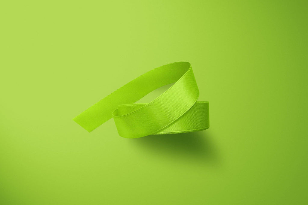 Lime Green 3m Double-Satin Ribbon - Storigraphic | Crafted Paper Goods