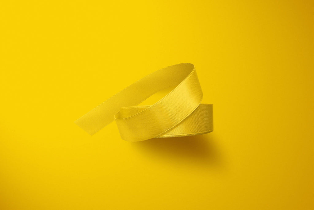 Sunshine Yellow 3m Double-Satin Ribbon - Storigraphic | Crafted Paper Goods